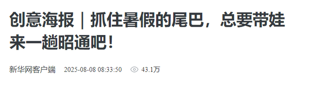 创意海报｜抓住暑假的尾巴，总要带娃来一趟昭通吧！