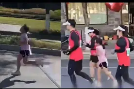 小女孩马拉松“蹭跑”42公里，别把这当成励志故事图片