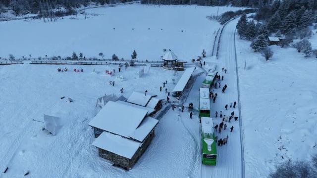 刷屏预警｜达古冰川今日大雪！山上山下，一片纯白浸心脾