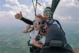 这个暑期高空跳伞有点热 有基地月接待游客超1000人次 有教练每天待空中超6小时图片