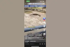 湖南娄底一鱼塘现大坑，塘主称200斤鲤鱼没了 调查人员：或系岩溶塌陷图片