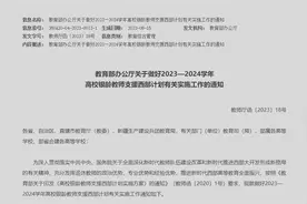 新增3所试点高校！2023—2024学年高校银龄教师支援西部计划政策要点来了图片
