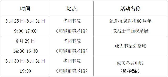 未来一周句容文旅活动安排来了