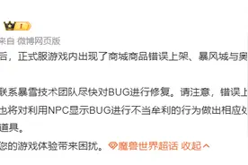 魔兽世界出现BUG  商城商品错误上架图片