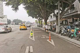 告别“机非混行”优化通行环境 广州解放北路、中山大道增设非机动车道图片