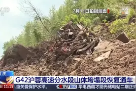 G42沪蓉高速分水段山体垮塌段恢复通车图片