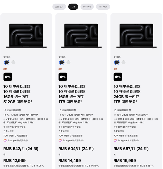 突袭发布！苹果M5三款产品来了，AI性能飙升3.5倍，8999元起
