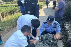 衢州一农民被五步蛇咬伤，危急关头，派出所所长背着他狂奔图片