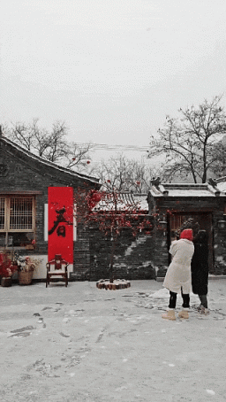 雪中的房山真美