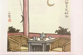 一钩新月天如水图片