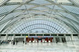 天津西站城市航站楼试运行图片