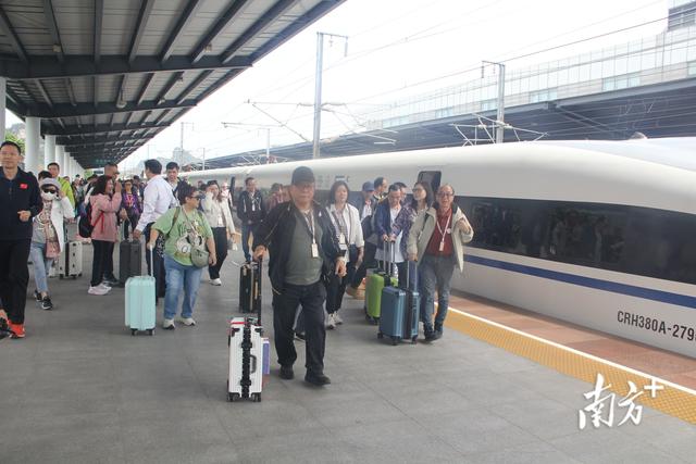 舞狮伴手礼，温泉红茶香！香港旅游专列首抵英德 500名游客将开启深秋之旅
