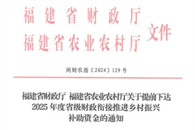 6000万元！福建下达补助，支持这些乡镇、村图片
