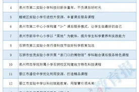全市推广！泉州发布第一批课后服务工作典型案例图片