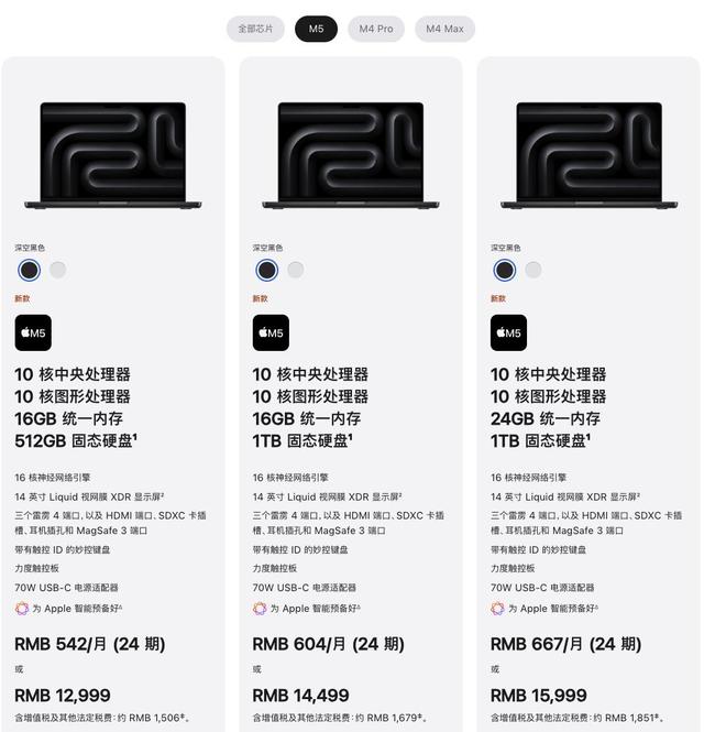 突袭发布，苹果M5三款产品来了，AI性能飙升3.5倍，8999元起