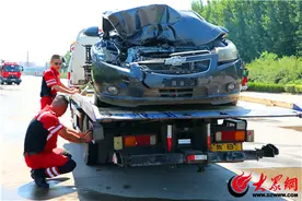 以演促防 以练备战 潍坊高密市组织道路交通事故应急处置联合演练图片