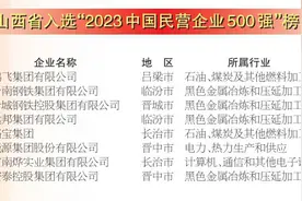 2023年山西省民营企业100强发布图片