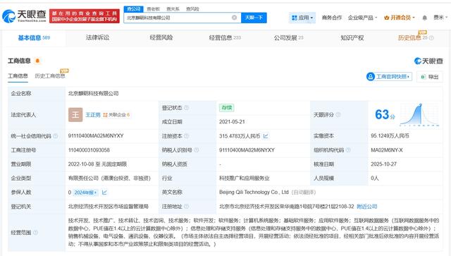 华为哈勃入股麒砺科技