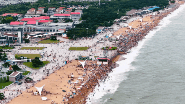 日照海边！“下饺子”模式！今夏顶流避暑地！