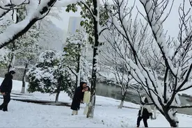 暴雪中的长沙！有人上班前玩雪，有70岁娭毑“全副武装”拍照图片