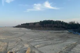 铲车进场作业扶正沙滩设施 沙滩公园管理方完成整改图片