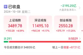 A股收评：创业板指放量暴涨17% 三市成交额突破3.4万亿元再创新高图片