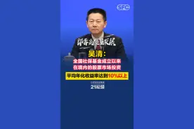 吴清：全国社保基金成立以来在境内的股票市场投资平均年化收益率达到10%以上图片