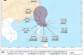 中央气象台继续发布热带低压预报，台风“飞燕”将向西北方向移动图片