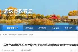 武汉教育局最新通知！事关中小学教师高级职务评审图片