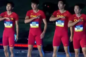 2024世界田径接力赛，中国队获得男子4X100米接力第六名图片