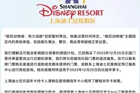上海迪士尼：“疯狂动物城：热力追踪”暂时停运，恢复运营时间待定图片