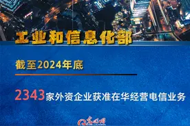 工信部：截至2024年底，2343家外资企业获准在华经营电信业务图片