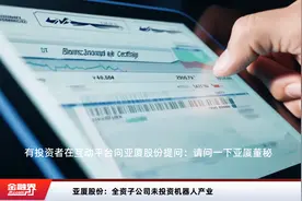 亚厦股份：全资子公司未投资机器人产业视频封面