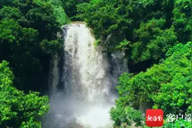 临高美景丨来古银瀑布 领略自然之力形成的壮观美景图片