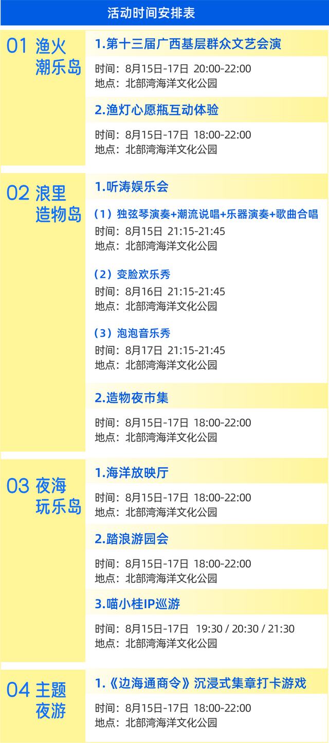 2025“活力夜广西”嘉年华防城港主场活动，浪彻夏夜！狂欢持续至8月17日