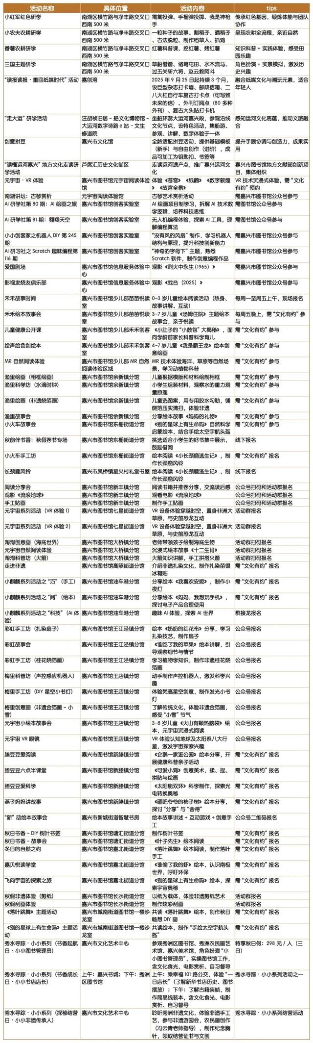 嘉兴秋冬去哪玩？170+活动来了！