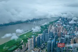 湖北入梅后首日，武汉现平流雾奇观图片