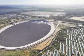 “大水池！”古浪黄花滩六号调蓄水池项目投产投用图片