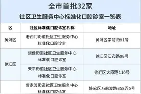 上海首批32家社区标准化口腔诊室建成！附地址详情图片