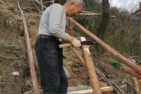 长沙72岁爹爹自掏腰包修木梯8年，锄头坏了六七把！游客攀谈后怒赞：他的理由很朴素图片