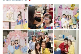 TVB女星杨怡晒5岁女儿生日照：超萌“公主装”撞脸妈妈图片