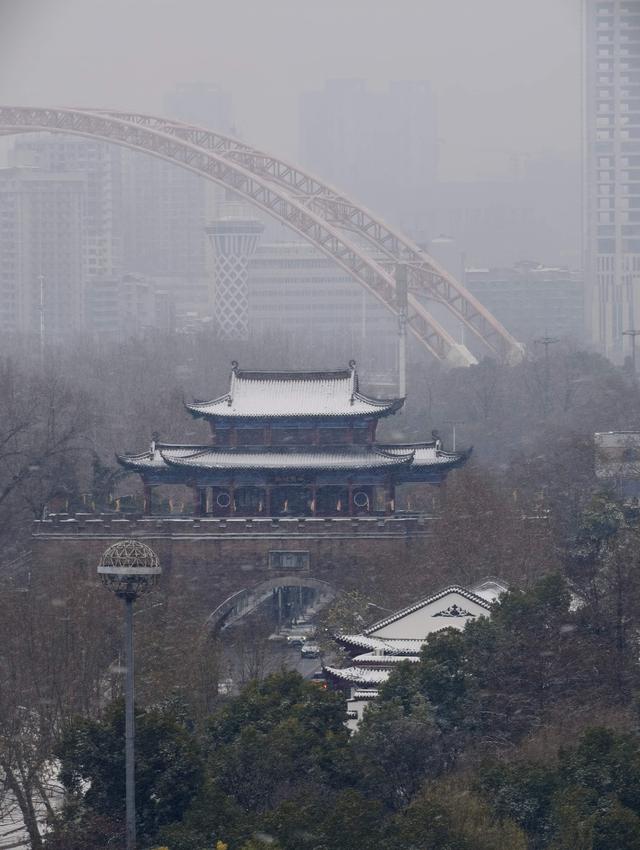 武汉雪景美不胜收