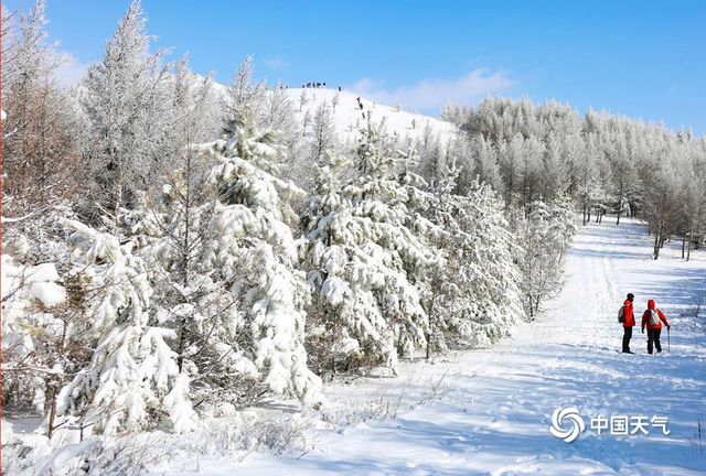 雪景上线！河北草原天路迎降雪 游客滑雪打卡乐享其中