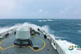 战舰破浪，海军某支队多科目作战支援训练拉开帷幕图片