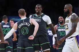 NBA季后赛 |  湖人被森林狼三分雨浇透 东契奇空砍37分图片