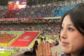 🥟嫂子好美！韦世豪妻子的观赛美照图片