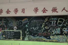 未央区西航三校教育集团开展六月份黑板报展示活动图片
