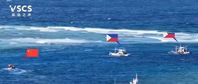 现场视频：菲律宾纠集多艘船只侵闯中国仙宾礁海域，“渔民”挥舞20公分长刀威胁我方海警；当天菲一渔船故障，中方实施人道主义救援