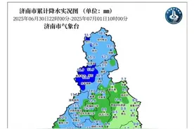 截至今天10时济南12个测点现暴雨，最大点位降雨量达71.9毫米图片