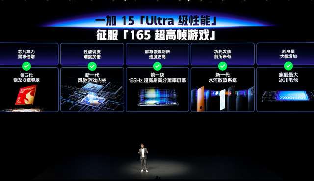 “性能 Ultra”，第五代骁龙 8 至尊版 +165Hz 极速高刷屏，一加 15 发布，售价 3999 元起